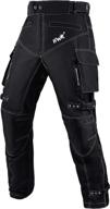 🏍️ men's dualsport motocross motorcycle pants | waterproof ce armored overpants for riding | enduro & adventure touring | all-weather, black (waist34''-36'' inseam30'') logo