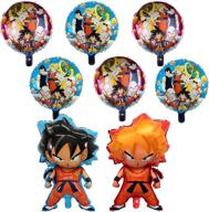 🎈 double-sided dragon ball z balloons: 8 pcs super saiyan goku gohan character birthday party decorations logo
