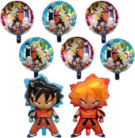 img 3 attached to 🎈 Double-Sided Dragon Ball Z Balloons: 8 Pcs Super Saiyan Goku Gohan Character Birthday Party Decorations