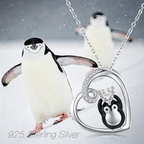 img 1 attached to Penguin Necklace Sterling Silver Pendant