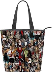 img 4 attached to Canvas Villains Pattern Crossbody Shoulder Women's Handbags & Wallets for Totes