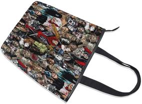 img 2 attached to Canvas Villains Pattern Crossbody Shoulder Women's Handbags & Wallets for Totes