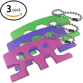 img 2 attached to 🔑 Universal Essential Oil Bottle Opener Tool - Set of 3 Metal Keys for Easy Removal and Replacement of Roller Balls, Caps, and Orifice Reducers on Bottles. Ideal Accessory for Roll-ons, Sampling Drams, and Tops