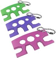 🔑 universal essential oil bottle opener tool - set of 3 metal keys for easy removal and replacement of roller balls, caps, and orifice reducers on bottles. ideal accessory for roll-ons, sampling drams, and tops логотип