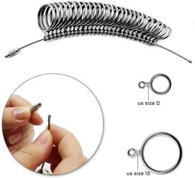 img 3 attached to Metal Ring Sizer Measuring Tool - Owlbbabies Finger Gauges for Jewelry Sizing - Set of 27 Pcs - Size 0-13 - Essential Jewelry Making Tool