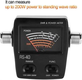 img 3 attached to 📻 Диенни SWR/Power Meter: Точные измерения для двухсторонних радиостанций, 200Вт Мини-UV-сегмент VHF UHF-измеритель стоячей волны и мощности.
