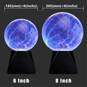 img 2 attached to Pelddy Touch & Sound Activated 8-Inch Glass Plasma Ball: A Magical Flashing Party Ball