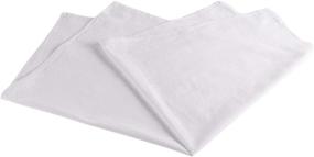 img 3 attached to Полотенца-мешковины из хлопка Linteum - набор из 6 шт., белые, прочные и впитывающие для сушки, протирания и уборки (28x29)