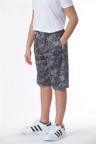 img 2 attached to 👖 Set of 5 Dry-Fit Camo Sport Active Athletic Shorts for Boys, Girls, Youth, and Teens