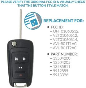 img 1 attached to 🔑 2 Pack Keyless2Go Replacement Key Fob FCC OHT01060512 for Equinox Verano Sonic & More