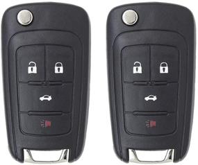 img 4 attached to 🔑 2 Pack Keyless2Go Replacement Key Fob FCC OHT01060512 for Equinox Verano Sonic & More