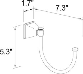 img 1 attached to Satin Nickel Motiv 1805/SN Quattro Pivoting Towel Hook