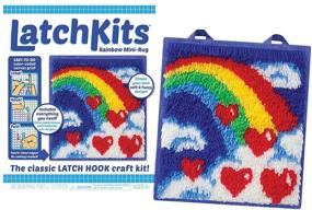 img 2 attached to 🌈 LatchKits Rainbow Mini-Rug Sewing Craft Kit - Enhance Your Latch Hooking Experience