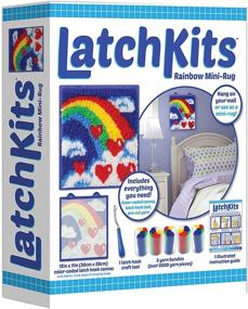 img 3 attached to 🌈 LatchKits Rainbow Mini-Rug Sewing Craft Kit - Enhance Your Latch Hooking Experience