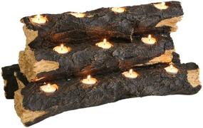 img 1 attached to 🔥 SEI Furniture Resin Tealight Faux Fireplace Log Candle Holder, 24", Rustic Wood: Cozy Ambiance Enhancer for Any Space!