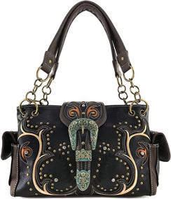 img 1 attached to Turquoise Women's Handbags & Wallets 👜 and Totes by Justin West Western Handbag