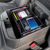 🚗 premium center console organizer for chevy/gmc trucks 2020-2021 | blue trim, full console w/bucket seats | pimcar accessories logo