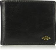 👔 fossil men's bifold wallet in elegant brown: a must-have accessory for men logo