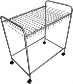 img 2 attached to 👖 Space-Saving Evelots Extra Pant/Jeans Hangers Set - 18 Silver Powder Iron Hangers - Trolley Rolling Convenience