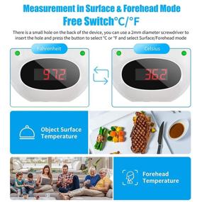 img 2 attached to 🌡️ XDX Wall-Mounted Non Contact Thermometer: Digital Infrared Forehead Thermometer with Fever Alarm for Accurate Instant Readings in School & Office (Round)