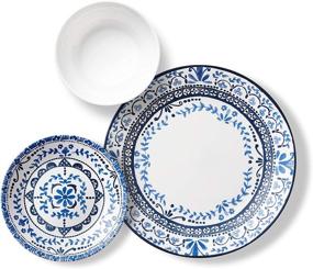 img 3 attached to 💪 Durable and Stylish: Corelle 18 Piece Resistant Dinnerware Set