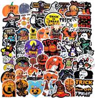 🎃 halloween stickers 50 pack - skeleton, pumpkin, witch & hocus pocus stickers for teens & adults - waterproof vinyl stickers for water bottles, computers & funny decals logo