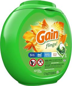 img 3 attached to 🌴 Gain Flings! Island Fresh Scent Laundry Detergent Pacs with Aroma Boost - 81 Count, HE Compatible (Packaging May Vary)