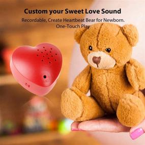 img 2 attached to ❤️ EKSEN Voice Recorder 2 Pack - 30 Second Sound Recorder for Stuffed Animals & Kids - Heart-Recorder DIY Gift with Heart Message Box (Red & Blue)