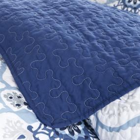 img 1 attached to 🛏️ Intelligent Design Cozy Quilt Set - Casual Boho Design for All Seasons - Coverlet Bedspread with Matching Shams and Decorative Pillow - Full/Queen Size - Cassy Blue