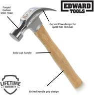 edward tools oak claw hammer: durable and precise for exceptional woodworking performance логотип
