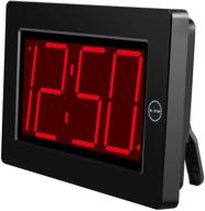 ⏰ black kwanwa digital led wall clock with large 3'' display - battery operated/powered only logo