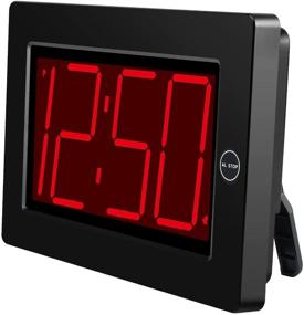 img 1 attached to ⏰ Black KWANWA Digital LED Wall Clock with Large 3'' Display - Battery Operated/Powered Only