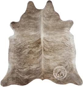 img 3 attached to Light Brindle Cowhide Rug Large