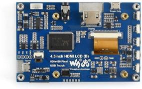 img 1 attached to 📺 Waveshare монитор HDMI LCD диагональю 4.3 дюйма с разрешением 800x480, IPS, емкостным сенсорным экраном и поддержкой Mini PC Raspberry Pi 4, BB Black, Banana Pi