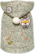 stylish and funky: touchdog hippie embellished designer sleeveless pompom pet dog hooded sweater логотип