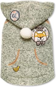 img 3 attached to Stylish and Funky: Touchdog Hippie Embellished Designer Sleeveless Pompom Pet Dog Hooded Sweater