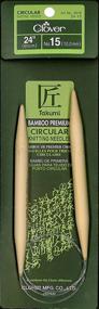 img 1 attached to 🍀 Clover Takumi 24-Inch Circular Knitting Needles made of Bamboo, Size 15