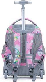 img 1 attached to Tilami Rolling Backpack College Butterfly Backpacks for Kids' Backpacks
