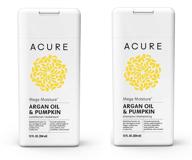 acure mega moisture shampoo & conditioner set with argan oil and pumpkin extract, 12oz each bottle logo