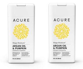 img 1 attached to Acure Mega Moisture Shampoo & Conditioner Set with Argan Oil and Pumpkin Extract, 12oz each Bottle