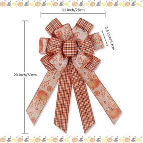 img 3 attached to 🎀 RECUTMS Fall Bows: Festive Decor for Autumn Bows, Thanksgiving Dinner Party, Christmas, etc.