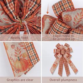 img 2 attached to 🎀 RECUTMS Fall Bows: Festive Decor for Autumn Bows, Thanksgiving Dinner Party, Christmas, etc.