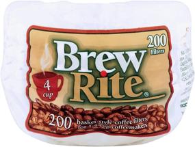 img 1 attached to ☕️ Brew Rite 4-Cup Coffee Basket Filters - Pack of 400 Disposable Filters