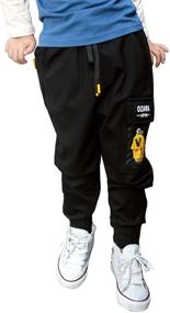 img 4 attached to Mini Panda Sweatpants Athletic Joggers
