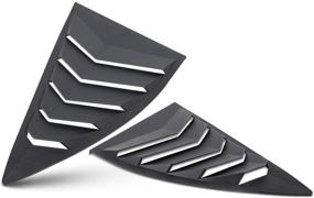 img 3 attached to CUMART Side Window Louvers Windshield Sun Shade Cover - Lambo Style Matte Black (2PCS), Compatible with Chevrolet Chevy Camaro 2010-2015, Left & Right