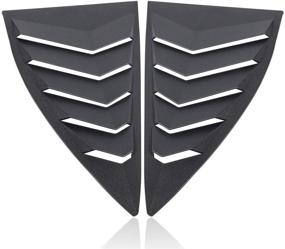 img 1 attached to CUMART Side Window Louvers Windshield Sun Shade Cover - Lambo Style Matte Black (2PCS), Compatible with Chevrolet Chevy Camaro 2010-2015, Left & Right
