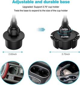 img 3 attached to 📱 Car Cup Holder Phone Mount: Adjustable Gooseneck Cradle for Cell Phones - 360° Rotatable, Fits iPhone, Samsung, Huawei, and More!