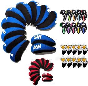 img 4 attached to 🏌️ Golf Iron Covers Set 11pcs - Neoprene Golf Iron Headcovers, Universal Fit for All Brands - Titleist, Callaway, Taylormade and More