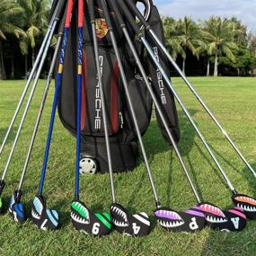 img 2 attached to 🏌️ Golf Iron Covers Set 11pcs - Neoprene Golf Iron Headcovers, Universal Fit for All Brands - Titleist, Callaway, Taylormade and More