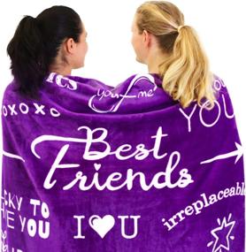 img 4 attached to 👭 Best Friend Blanket: Perfect Birthday & Friendship Gifts for Women & Teen Girls – Long Distance Christmas or Valentines Gift for Her